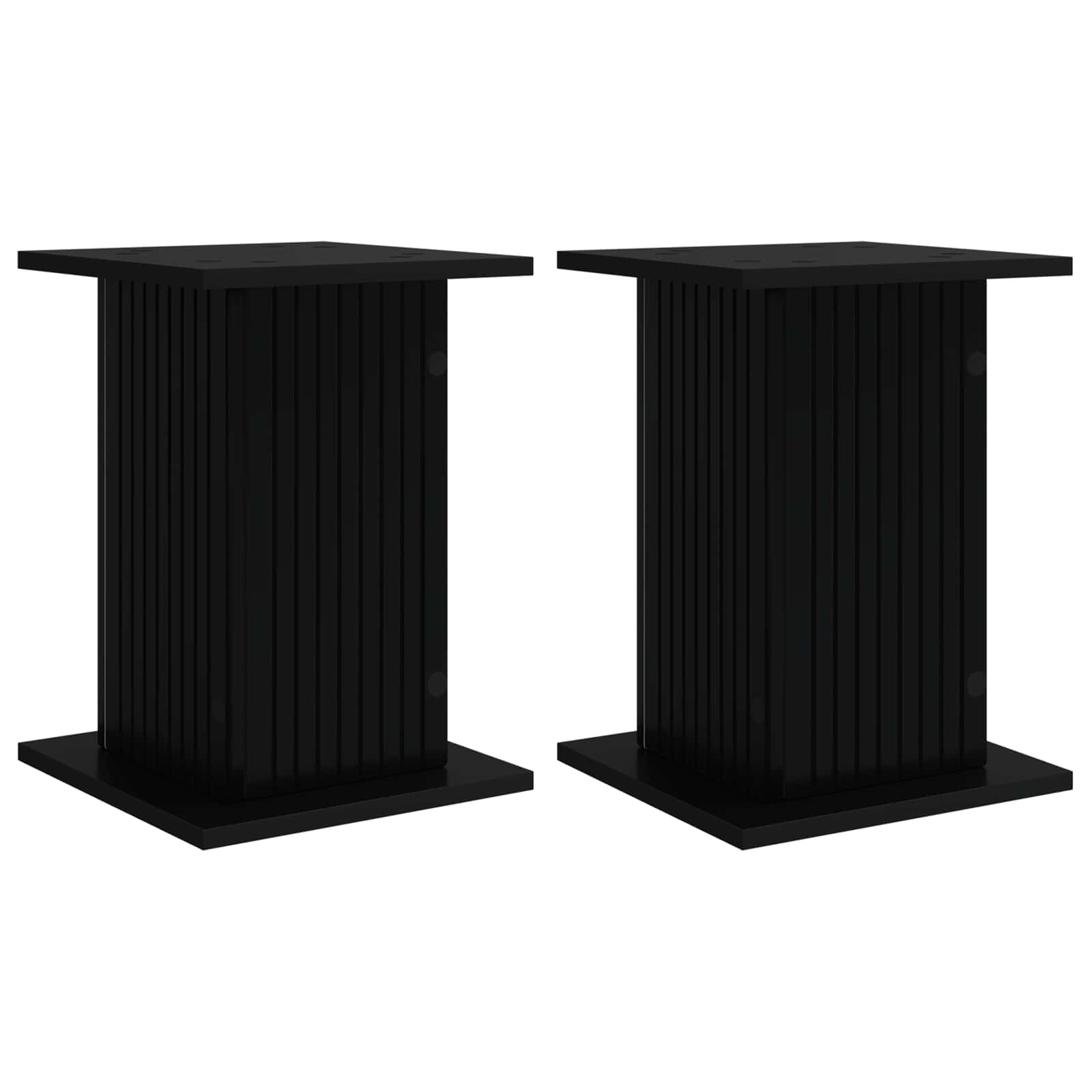 Plantenstandaard 2 pcs Zwart 30,5 x 30 x 43 cm Bewerkt hout image 2