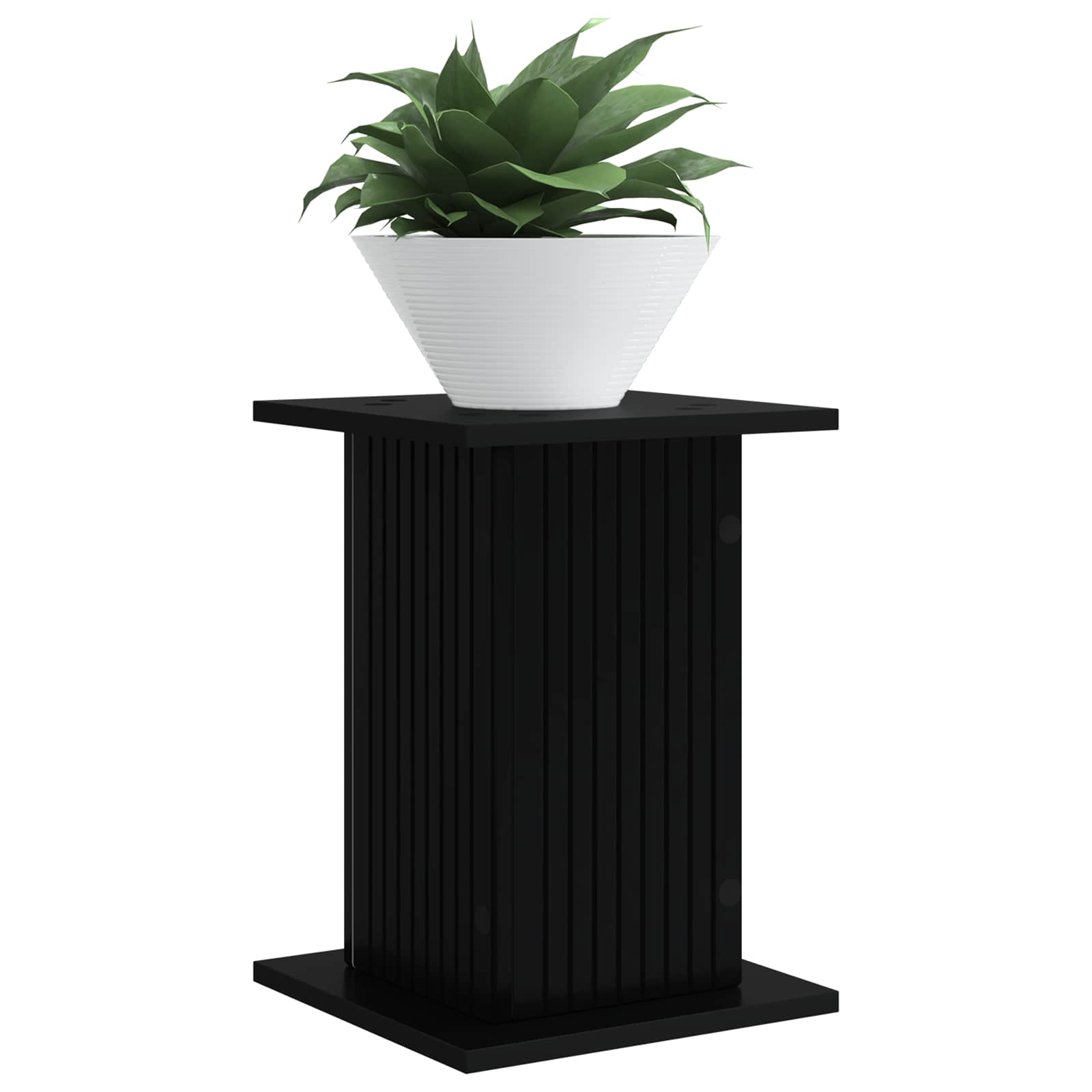 Plantenstandaard 2 pcs Zwart 30,5 x 30 x 43 cm Bewerkt hout image 3