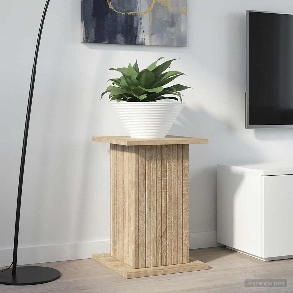 Plantenstandaard Sonoma Eiken 30,5 x 30 x 43 cm Bewerkt hout image 1