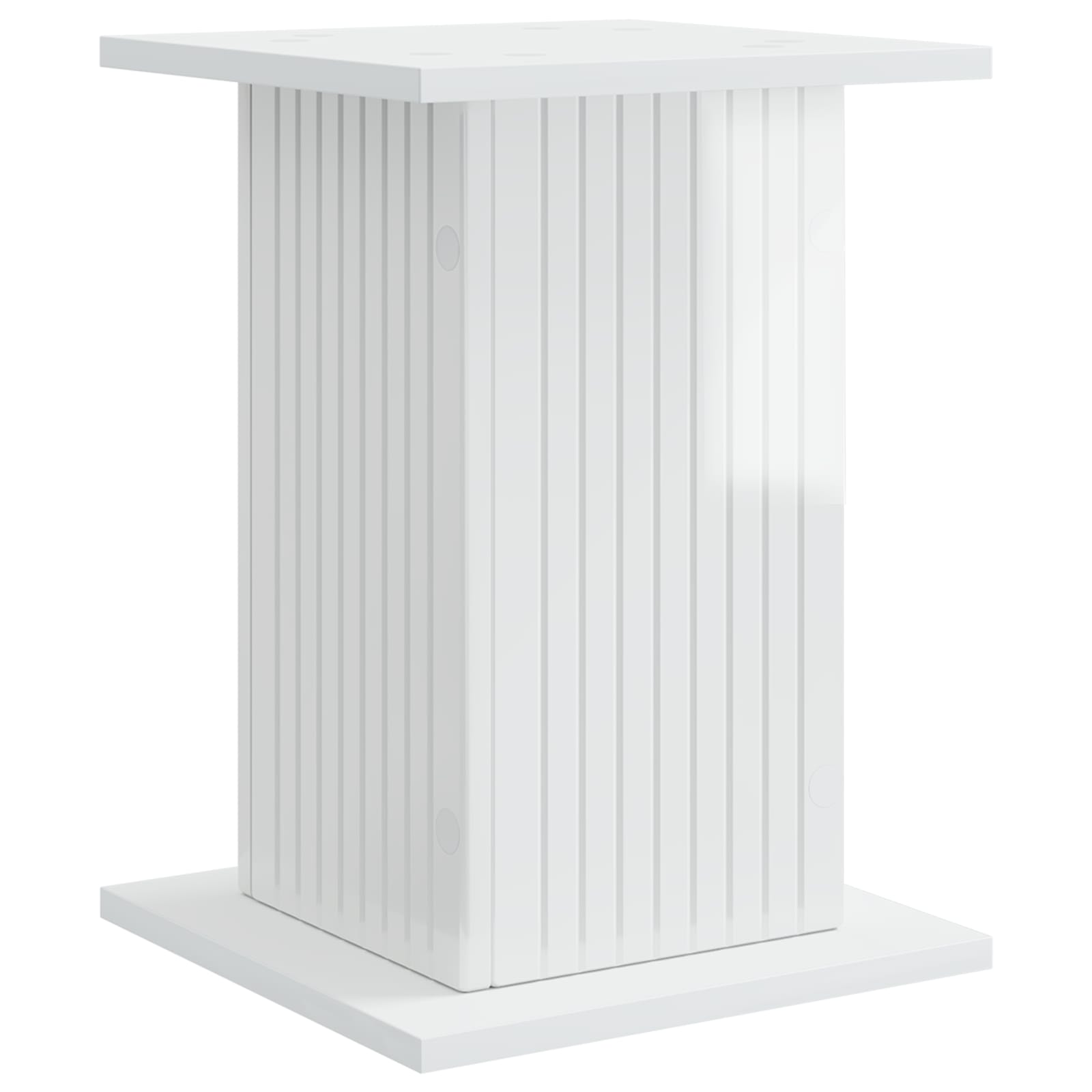 Plantenstandaard Hoogglans Wit 30,5 x 30 x 43 cm Bewerkt hout image 2