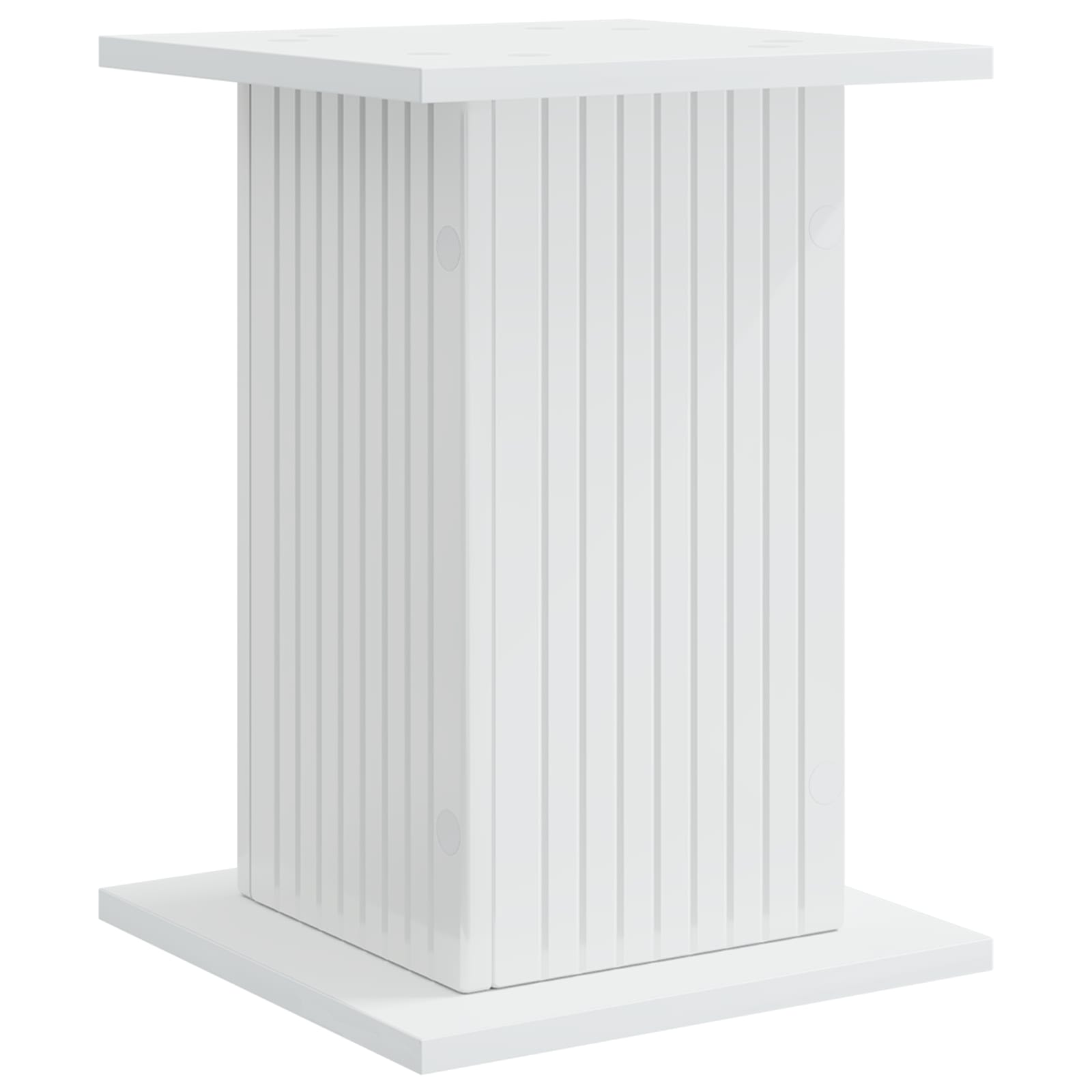 Plantenstandaard Hoogglans Wit 30,5 x 30 x 43 cm Bewerkt hout image 6