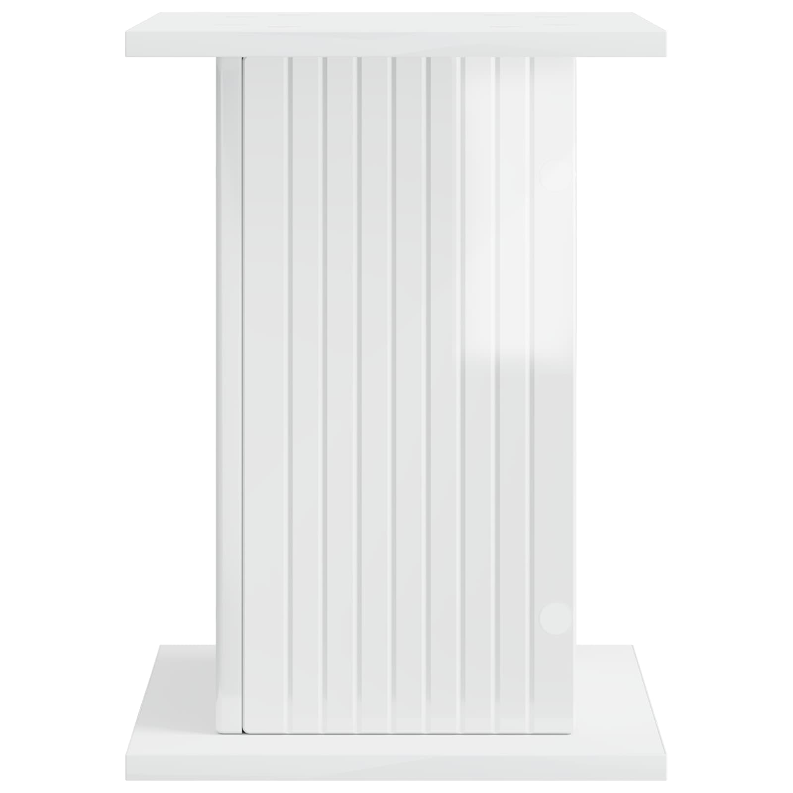 Plantenstandaard Hoogglans Wit 30,5 x 30 x 43 cm Bewerkt hout image 4