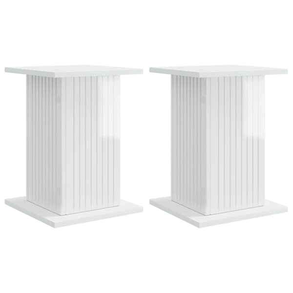 vidaXL Taimede alus 2 tk K&otilde;rgl&auml;ikega valge 30,5 x 30 x 43 cm Tehispuit