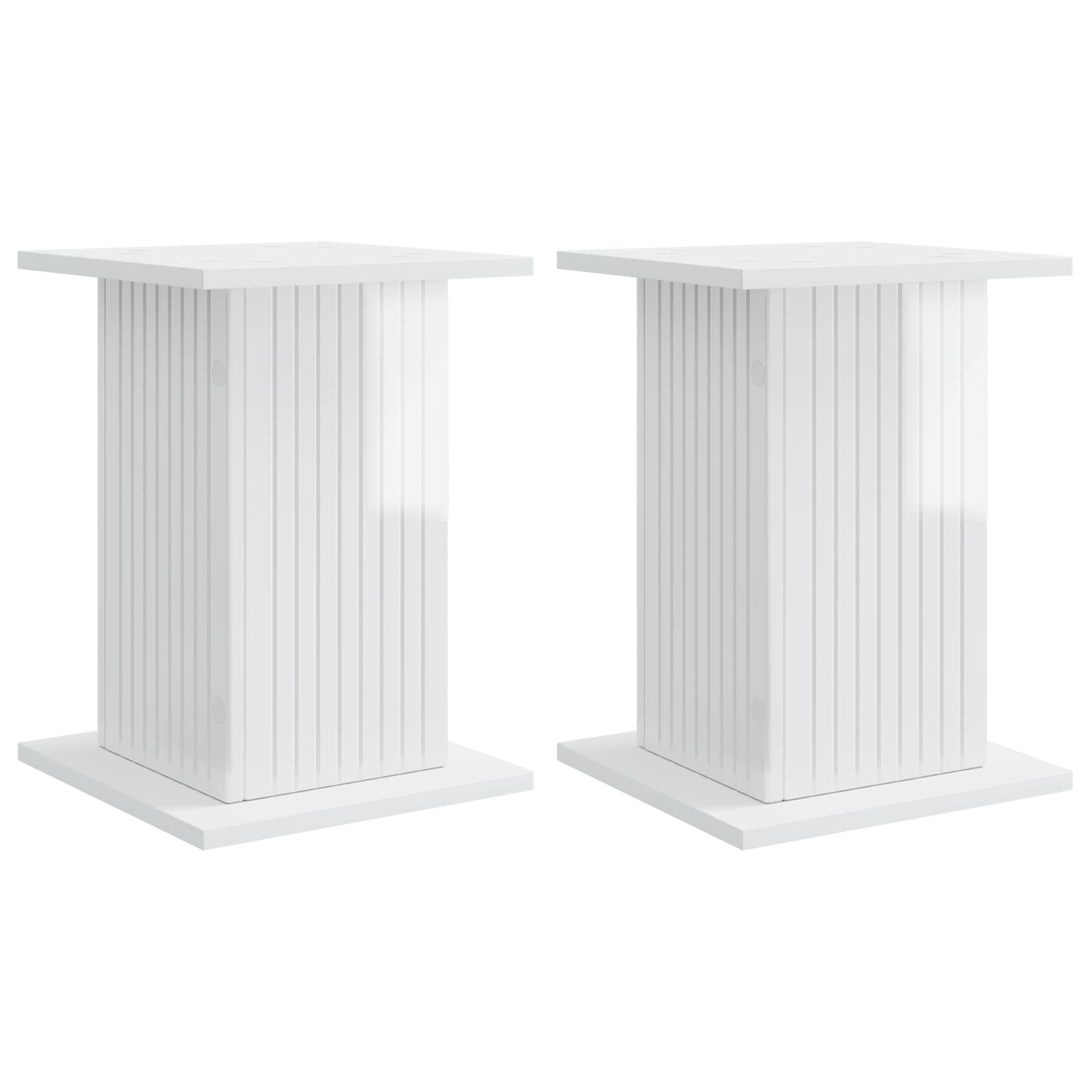 vidaXL Suport pentru plante 2 pcs Alb foarte lucios 30,5 x 30 x 43 cm