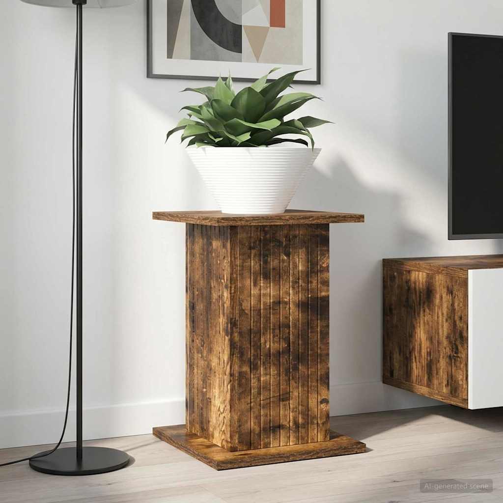 Plantenstandaard 2 pcs Gerookt eiken 30,5 x 30 x 43 cm image 1