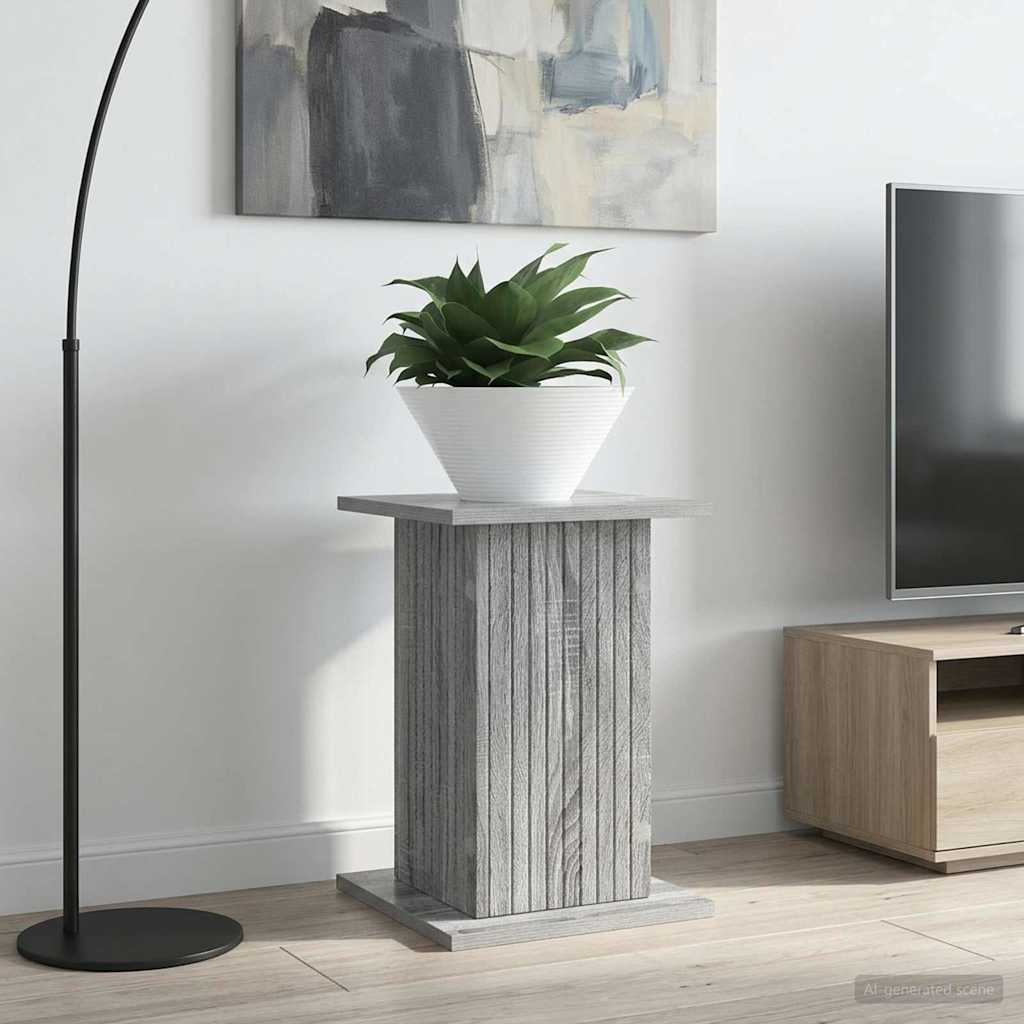Plantenstandaard Grijs sonoma 30,5 x 30 x 43 cm Bewerkt hout image 1