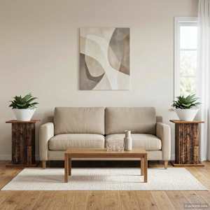 Stojan na rostliny 2 pcs Staré dřevo 30,5 x 30 x 43 cm - obrázek 1