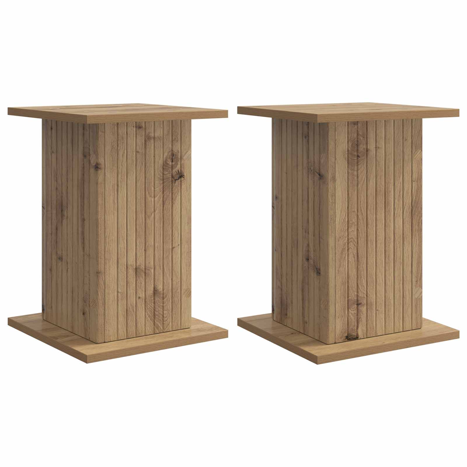 Plantenstandaard 2 pcs Artisanaal eiken 30,5 x 30 x 43 cm image 2