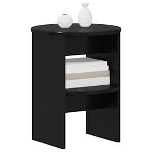 Boční skříňka 2 pcs Černý Ø40 x 50 cm Dřevěný materiál - obrázek 3