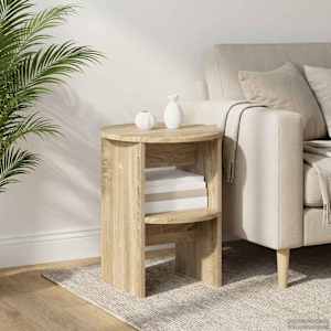Boční skříňka 2 pcs Sonoma dub Ø40 x 50 cm Dřevěný materiál - obrázek 1