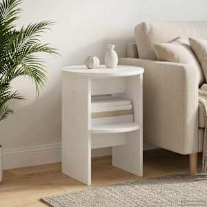 Stranska omara Visok Sijaj Bel Ø40 x 50 cm Konstruirano leseno