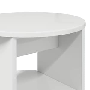 Boční skříňka 2 pcs Vysoký Lesklý Bílý Ø40 x 50 cm - obrázek 9