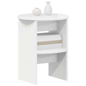 Boční skříňka 2 pcs Vysoký Lesklý Bílý Ø40 x 50 cm - obrázek 3