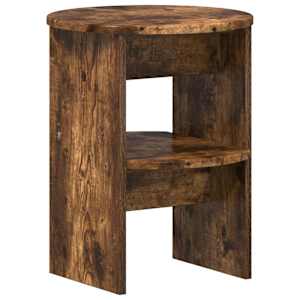 Boční skříňka 2 pcs Uzený Dub Ø40 x 50 cm Dřevěný materiál - obrázek 4