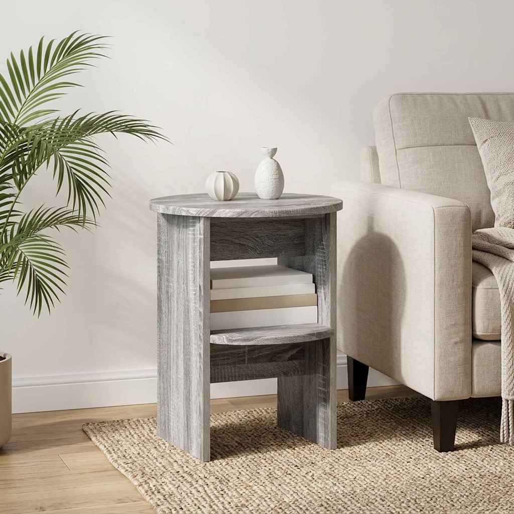 vidaXL Dulap lateral Sonoma gri Ø40 x 50 cm Lemn prelucrat