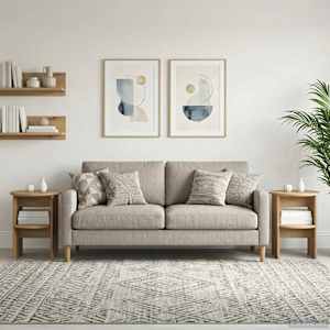 Boční skříňka 2 pcs Řemeslný Dub Ø40 x 50 cm Dřevěný materiál - obrázek 4