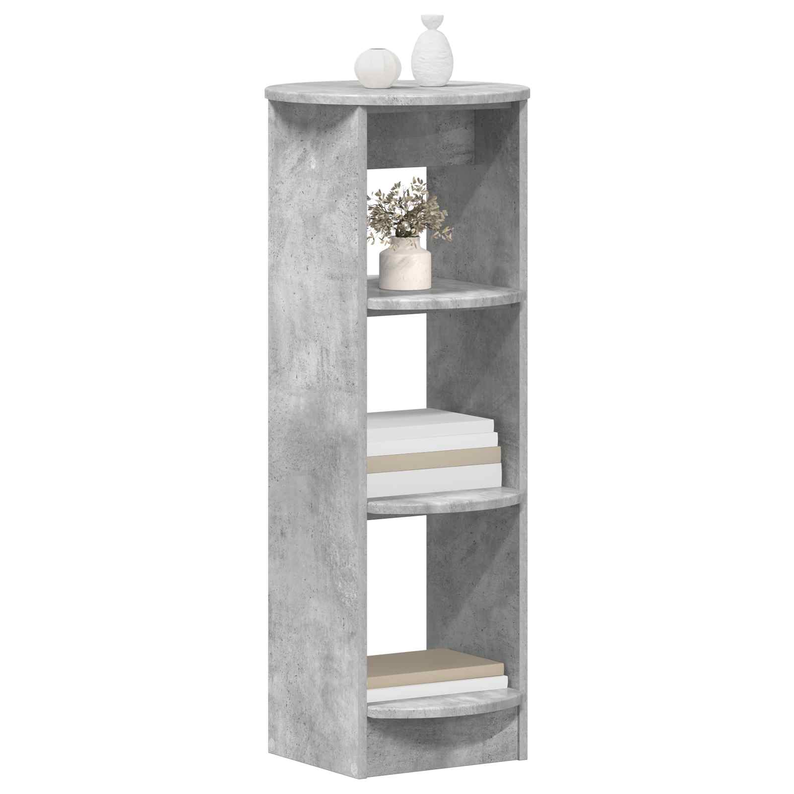 Stranska omara Beton Siva 40 x 40 x 100 cm Konstruirano leseno - slika 2