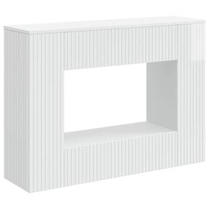 vidaXL Konsoollaud K&otilde;rgl&auml;ikega Valge 101 x 29 x 74 cm T&ouml;&ouml;deldud puit