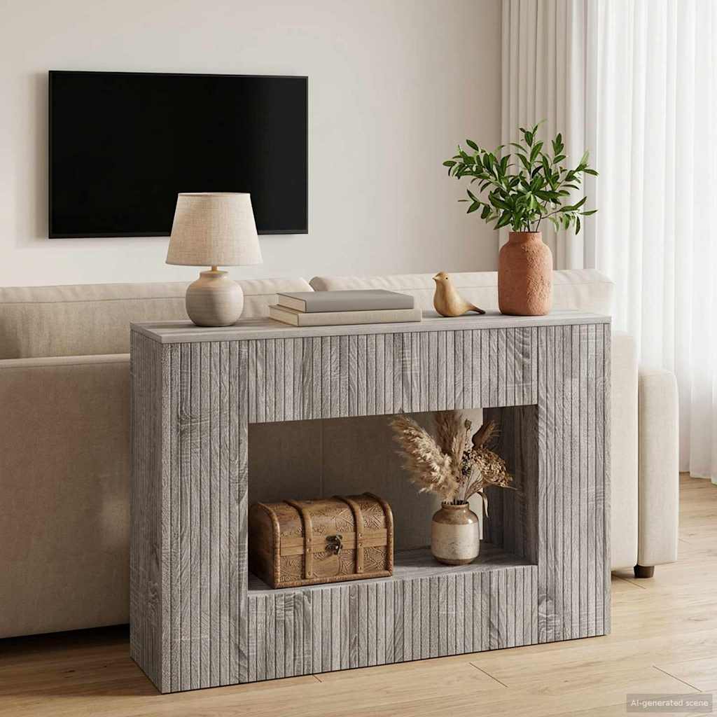 vidaXL Masă de consolă Sonoma gri 101 x 29 x 74 cm Lemn prelucrat