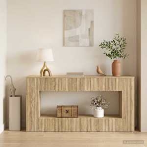 Konzolový stolek Sonoma dub 155 x 29 x 74 cm Dřevěný materiál - obrázek 4