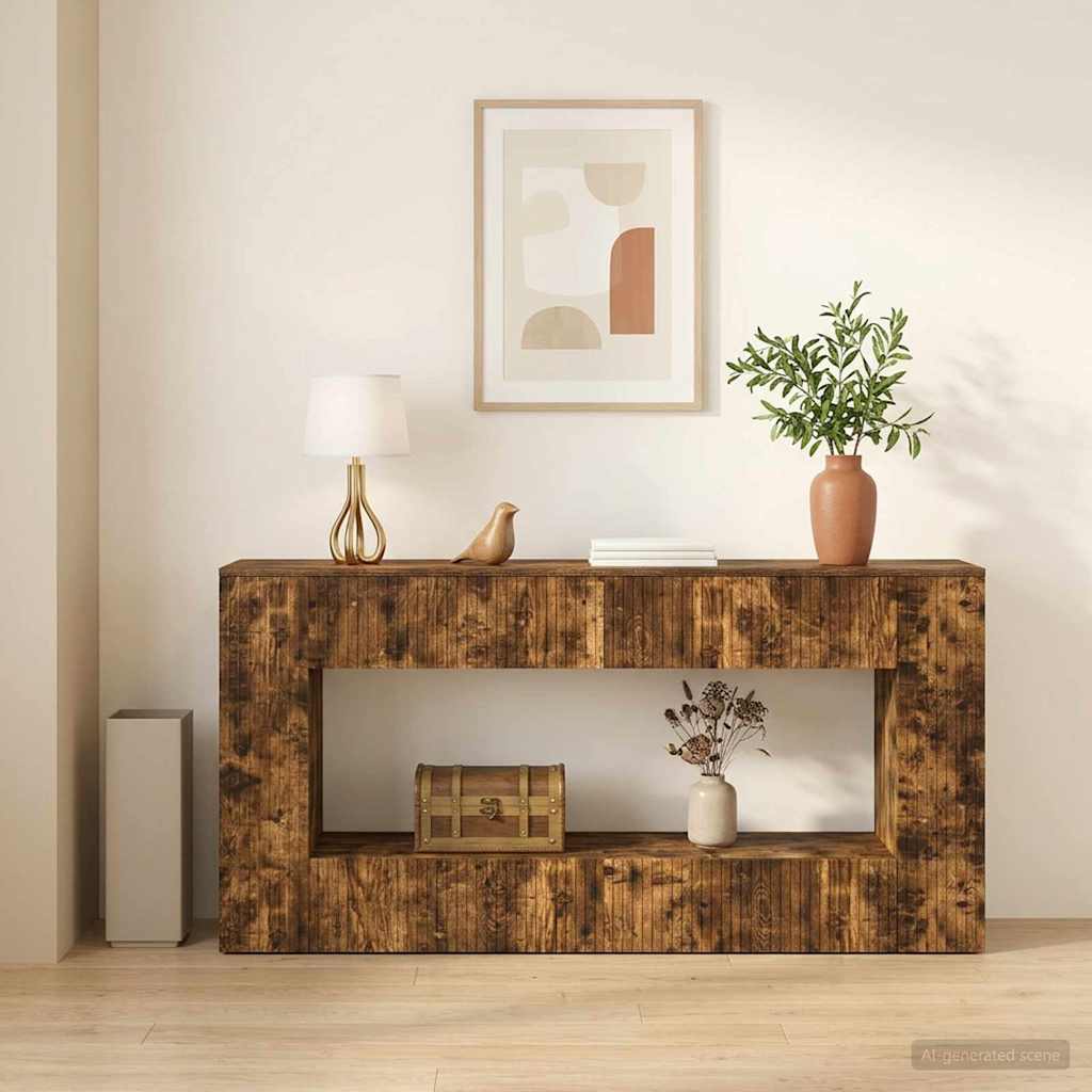 vidaXL Masă de consolă Stejar Afumat 155 x 29 x 74 cm Lemn prelucrat