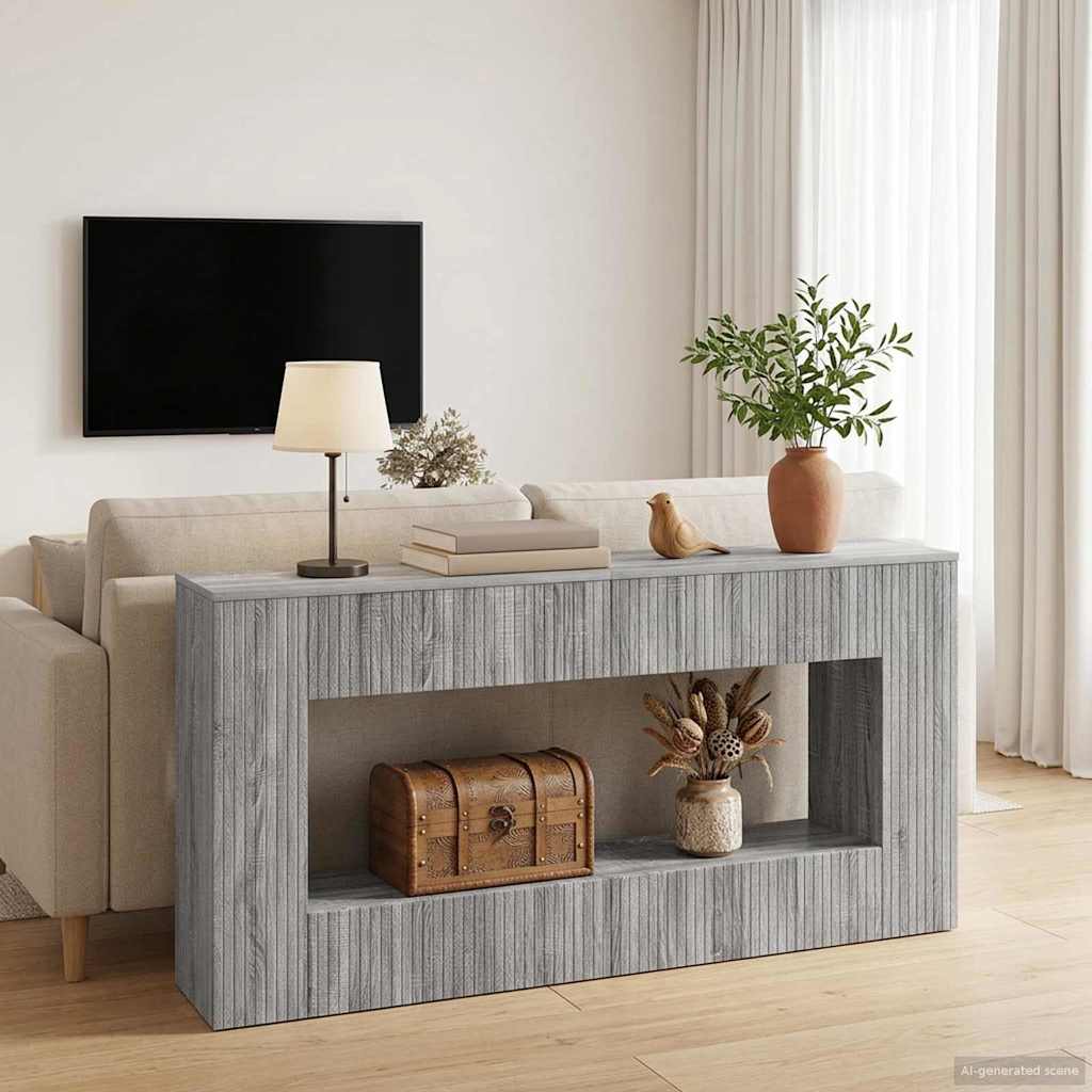 vidaXL Masă de consolă Sonoma gri 155 x 29 x 74 cm Lemn prelucrat