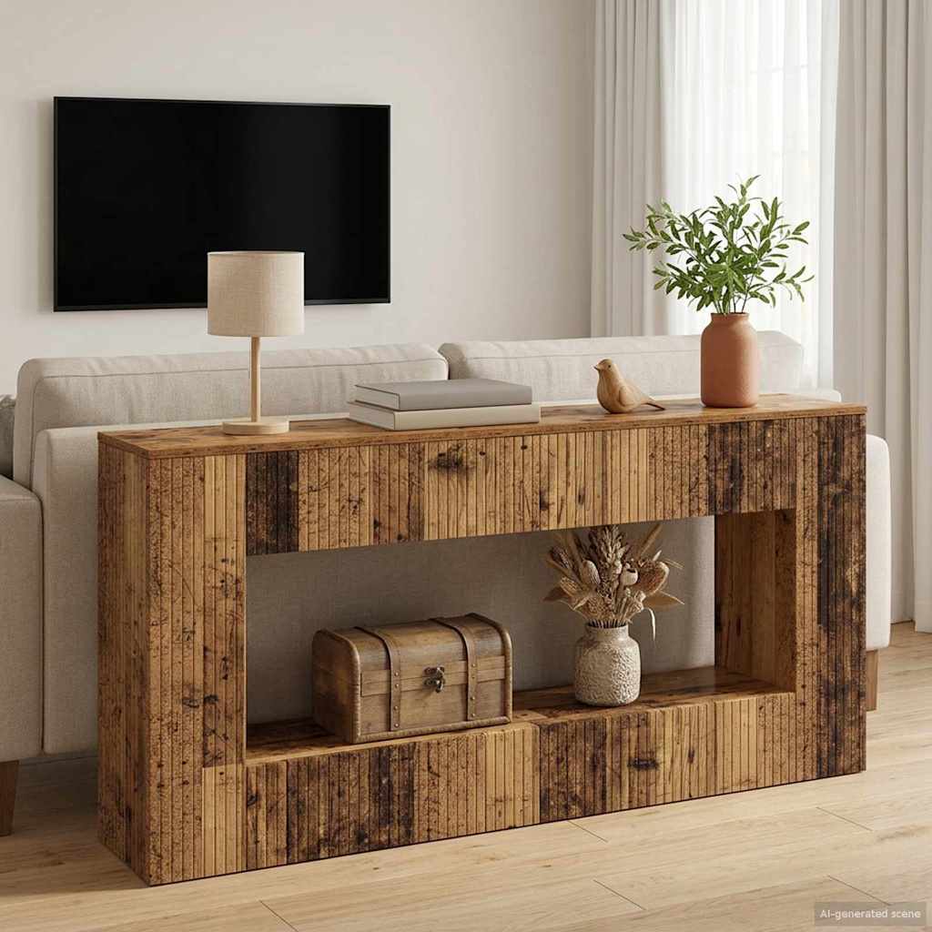 vidaXL Masă de consolă Lemn vechi 155 x 29 x 74 cm Lemn prelucrat