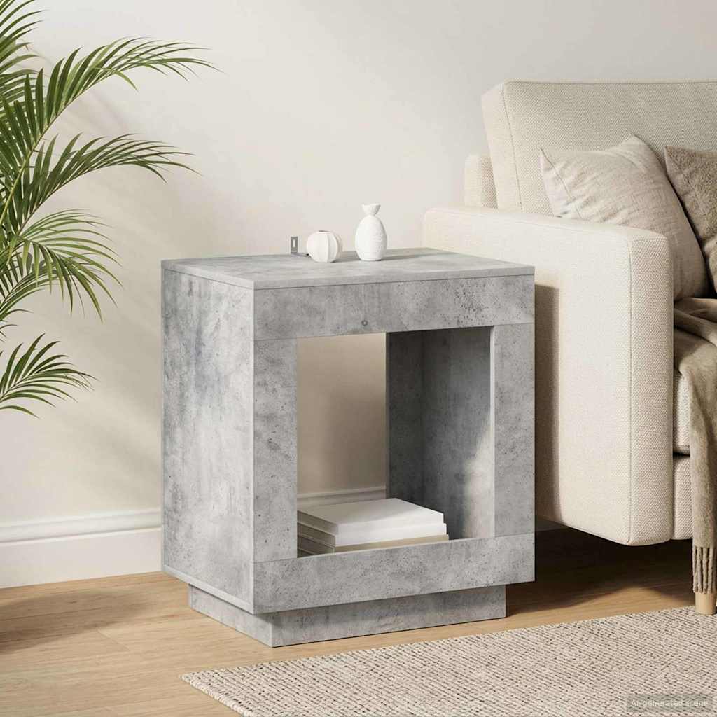 vidaXL Masă laterală Gri Beton 60 x 40 x 65 cm Lemn prelucrat
