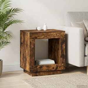 Stranska miza Dimljen hrast 60 x 40 x 65 cm Inženirski les