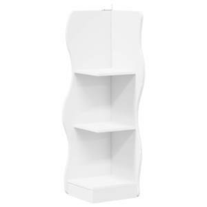 vidaXL Nurgariiul Valge 34 x 33 x 102 cm Tehispuit