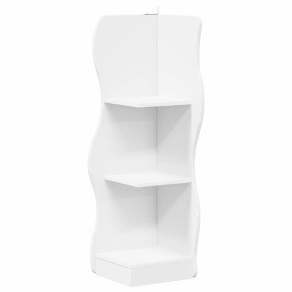vidaXL Nurgariiul Valge 34 x 33 x 102 cm Tehispuit
