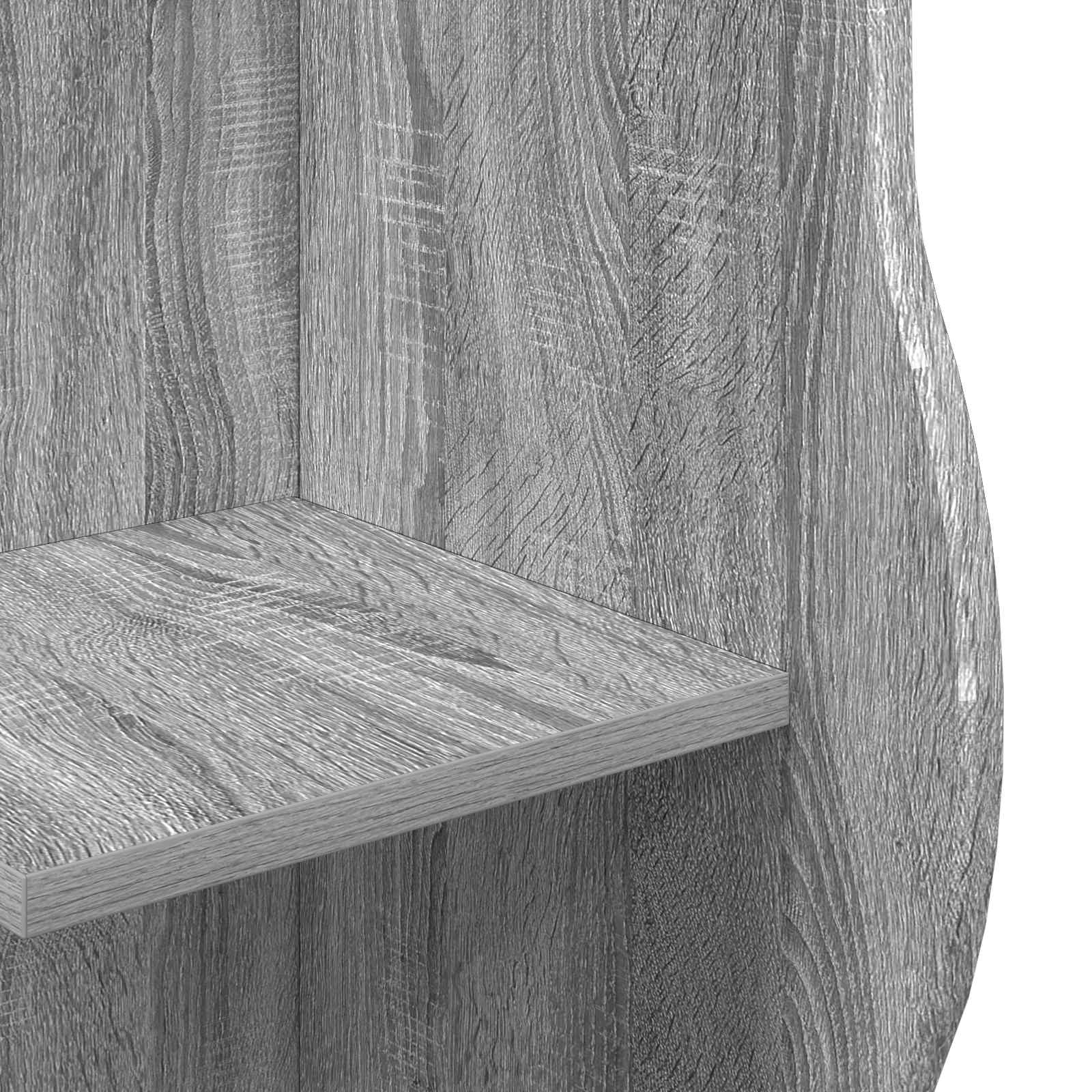 Kotna polica Siva Sonoma 34 x 33 x 102 cm Inženirski les - slika 6
