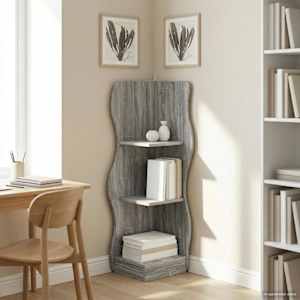 Kotna polica Siva Sonoma 34 x 33 x 102 cm Inženirski les