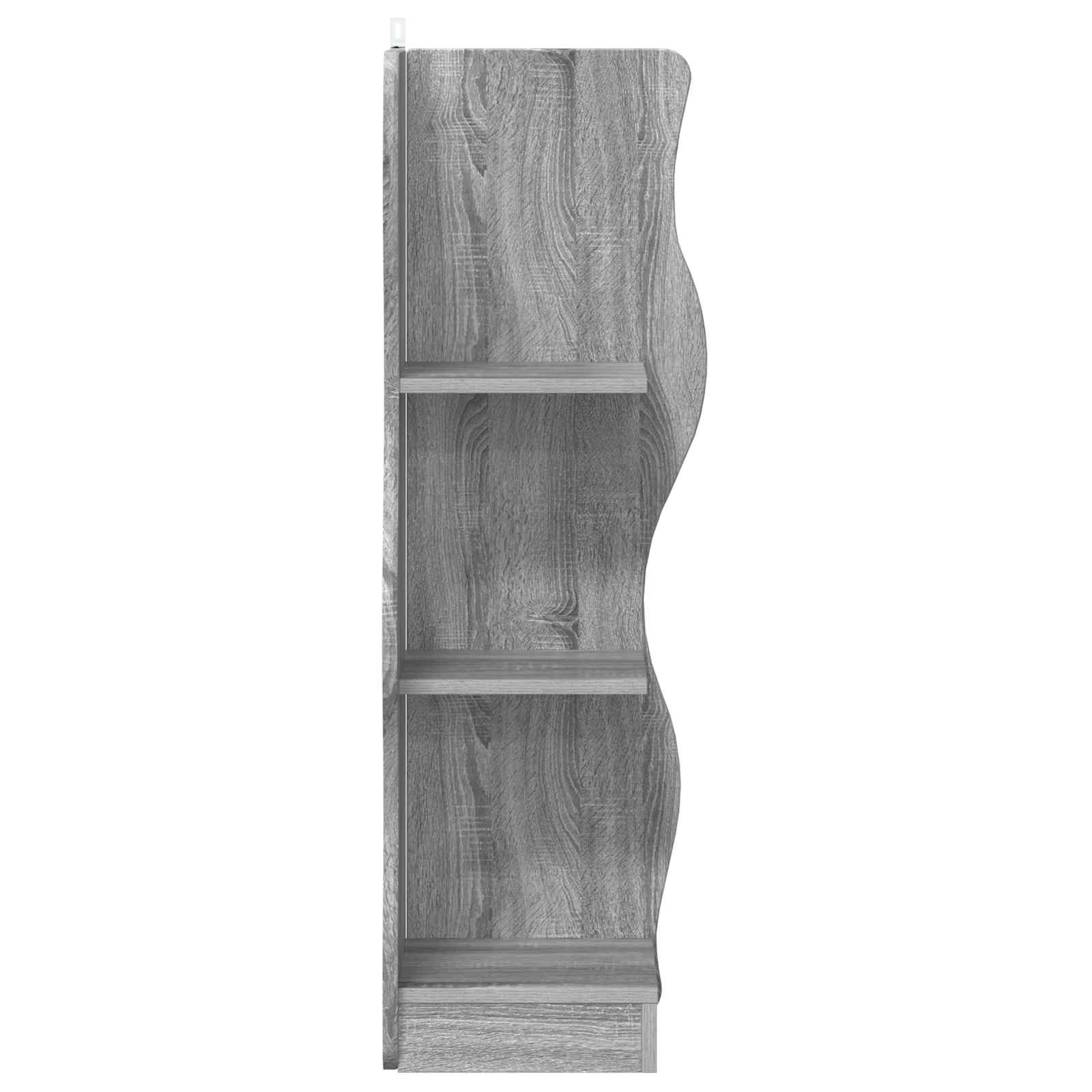 Kotna polica Siva Sonoma 34 x 33 x 102 cm Inženirski les - slika 4