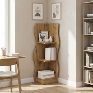 Kotna polica Artisan hrast 34 x 33 x 102 cm Inženirski les