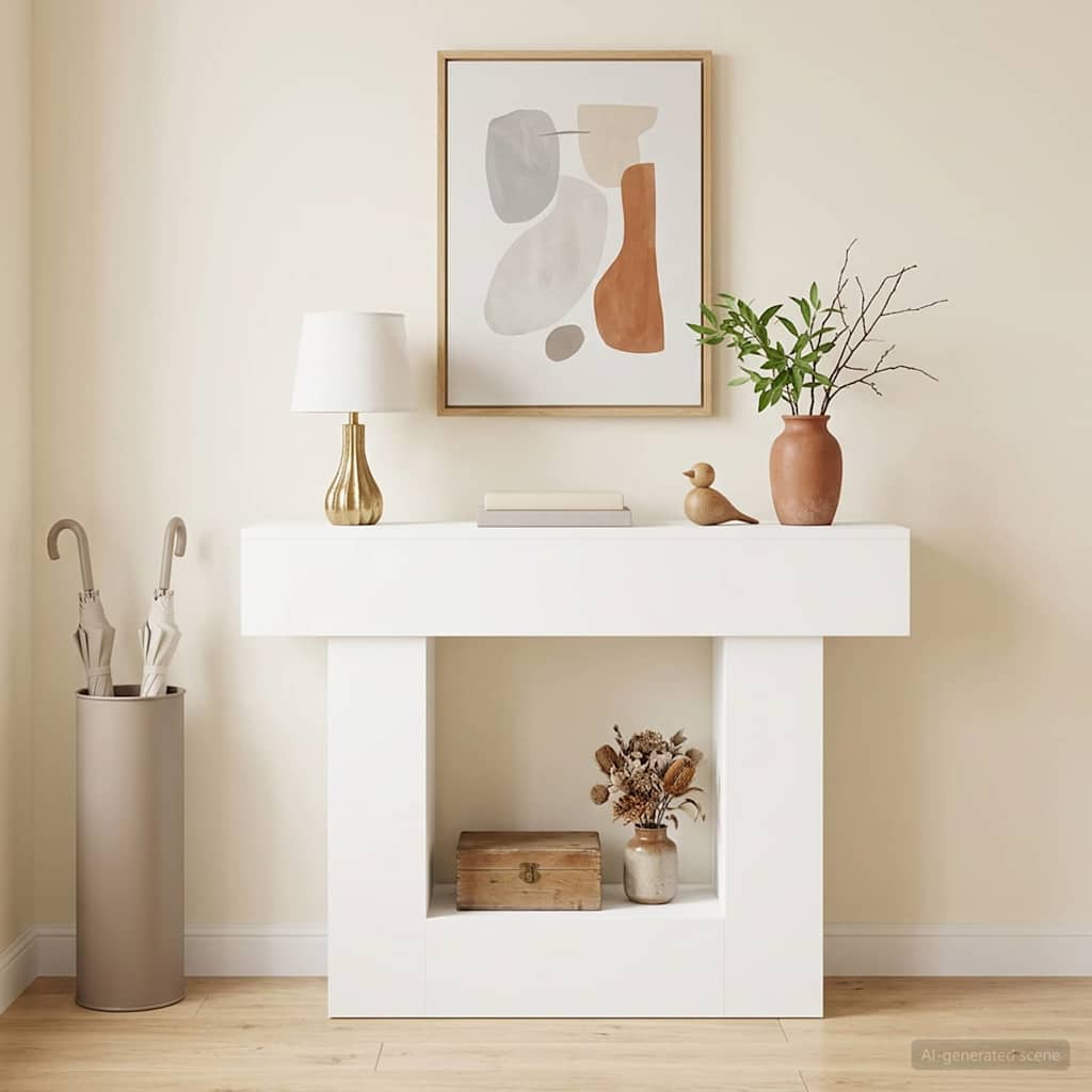 vidaXL Alb 101 x 30 x 74 cm