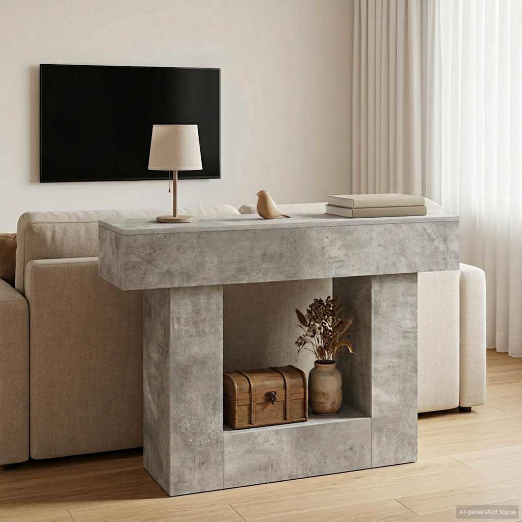vidaXL Gri Beton 101 x 30 x 74 cm