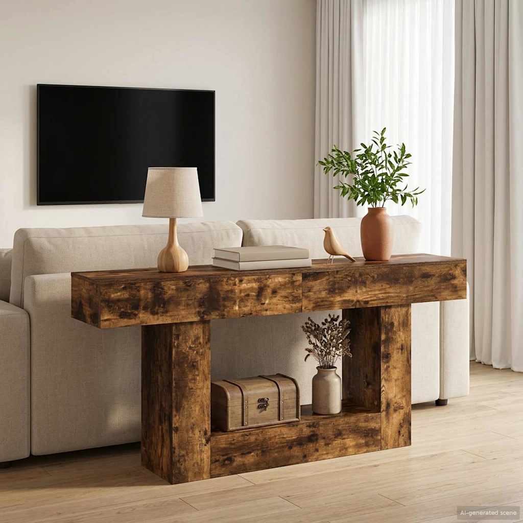 vidaXL Stejar Afumat 160 x 30 x 74 cm