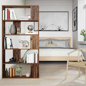 Knihovna Staré dřevo 80 x 24 x 159 cm kompozitní dřevo - obrázek 4