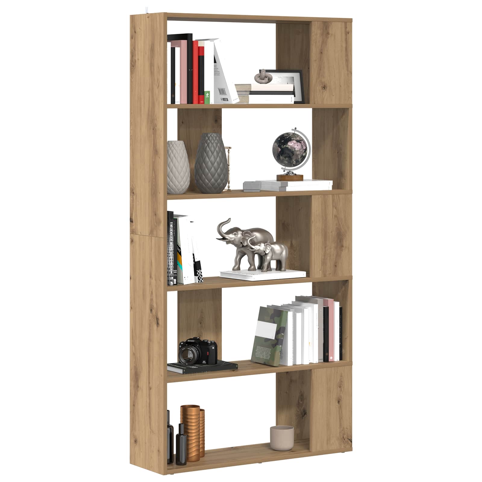 vidaXL Boekenkast Artisan Eiken 80 x 24 x 159 cm Bewerkt hout