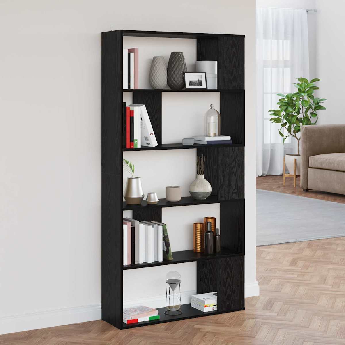Bogskab 80 x 24 x 159 cm Konstrueret træ