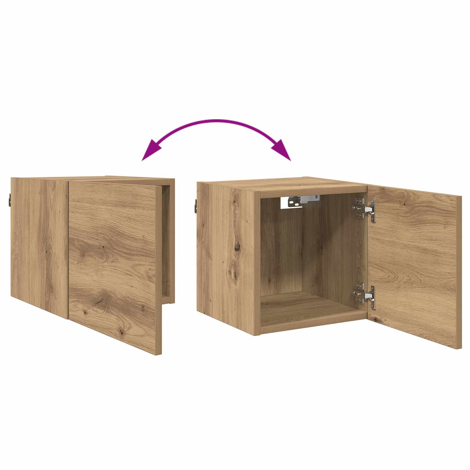 Cabinet TV Stejar Artizanal 30,5 x 30 x 30 cm Lemn compozit