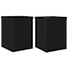 vidaXL Taimede alus 2 tk Must tamm 15 x 15 x 20 cm Tehispuit