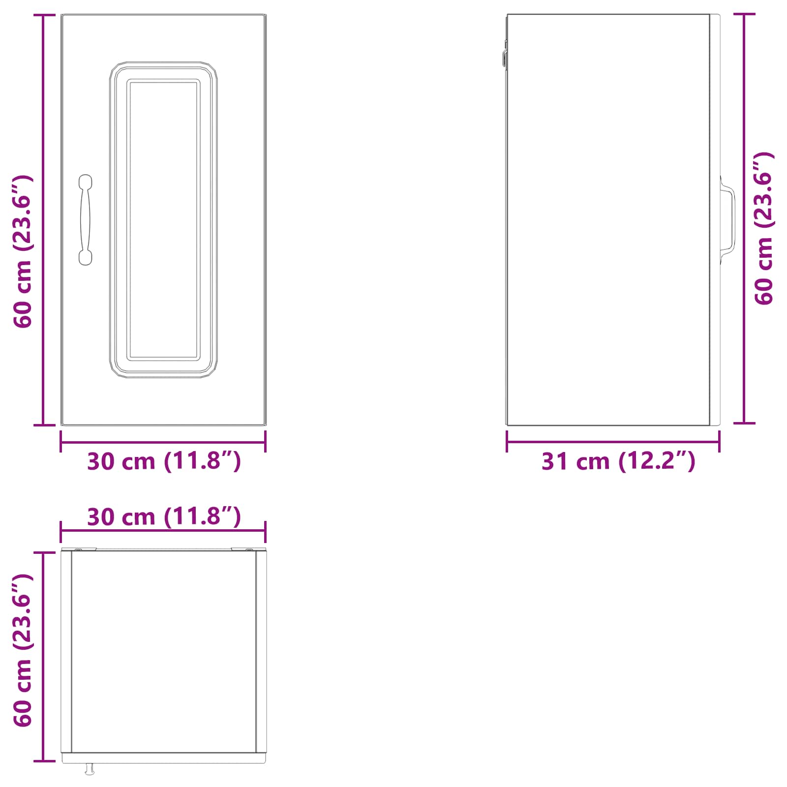 Keittiökaappi Kalmar Musta tammi. 30 x 31 x 60 cm Tekninen puu - Image 11