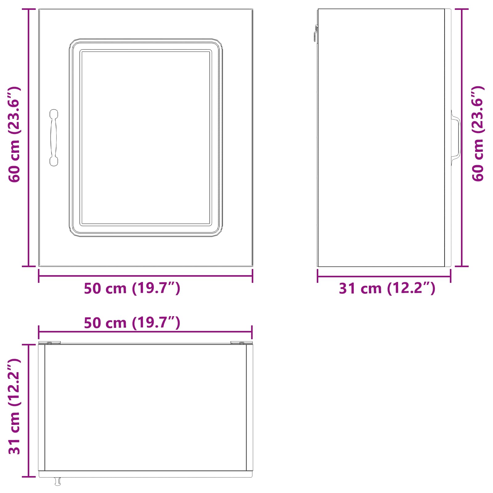 Keittiökaappi Kalmar Musta tammi. 50 x 31 x 60 cm Tekninen puu - Image 11