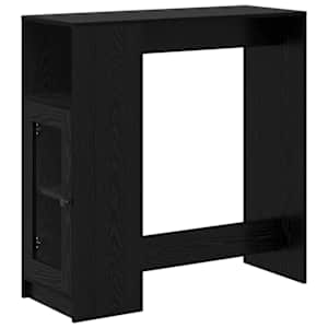 vidaXL Baarilaud 101 x 40 x 103,5 cm Tehispuit Must tamm Ristk&uuml;lik