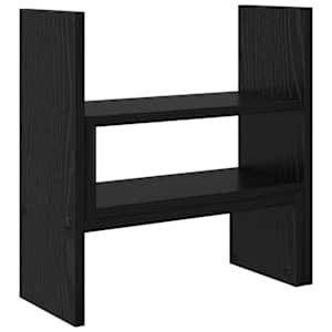 Stojan na monitor na stůl s úložištěm Černý dub 40 x 17 x 41 cm - obrázek 6