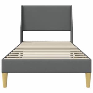 Rám postele s čelo Tmavě šedá 90 x 200 cm textil - obrázek 4