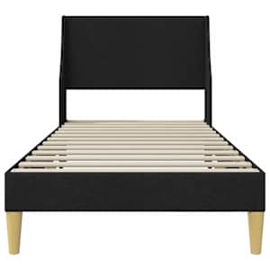 Rám postele s čelo Černý 100 x 200 cm textil - obrázek 4