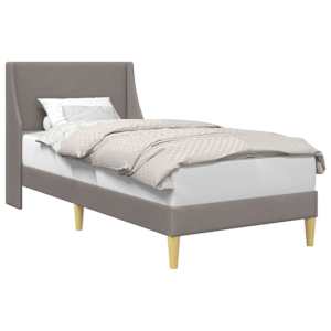 Rám postele s čelo Taupe 100 x 200 cm textil - obrázek 2